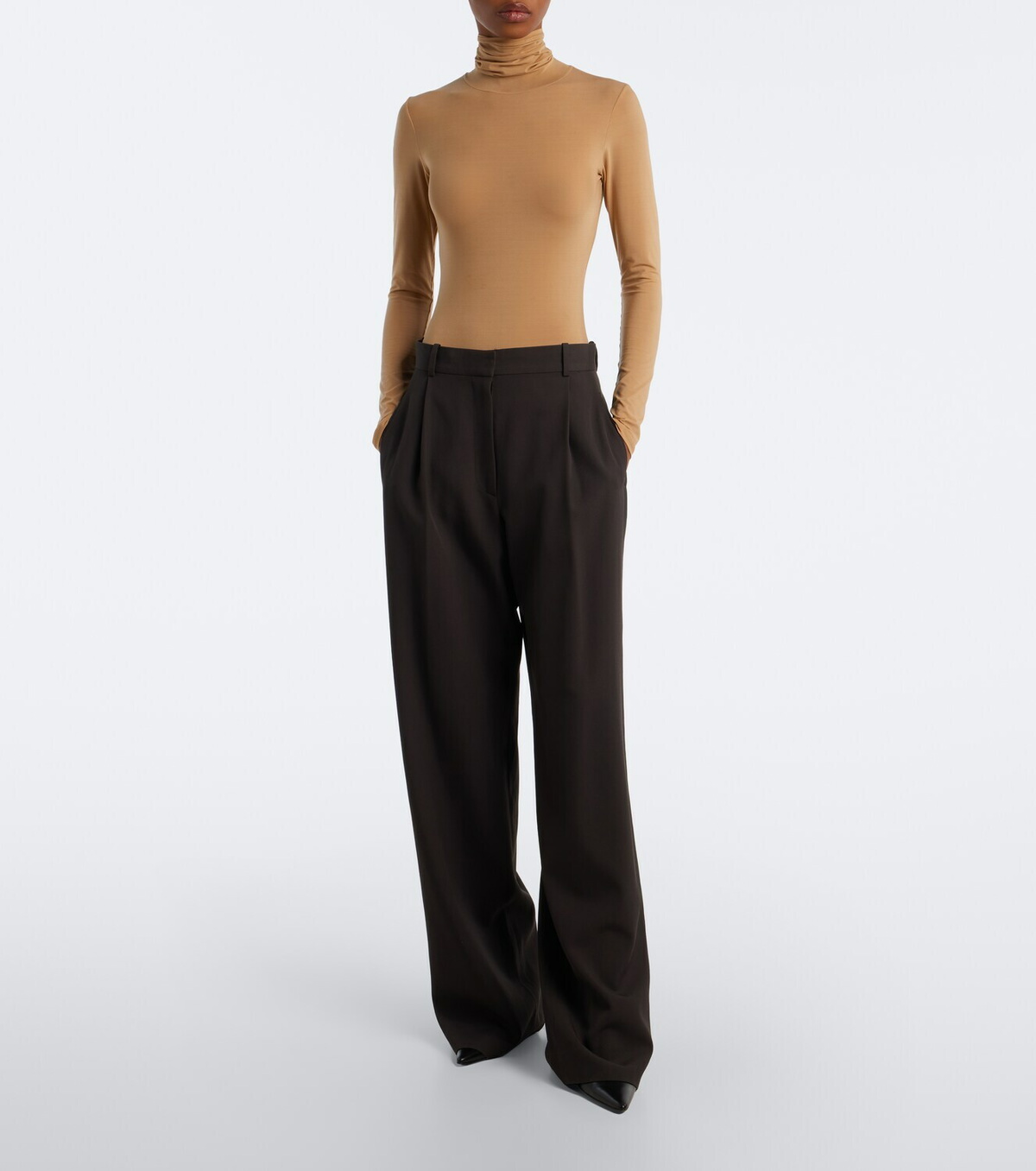 The Row Lowe virgin wool wide-leg pants