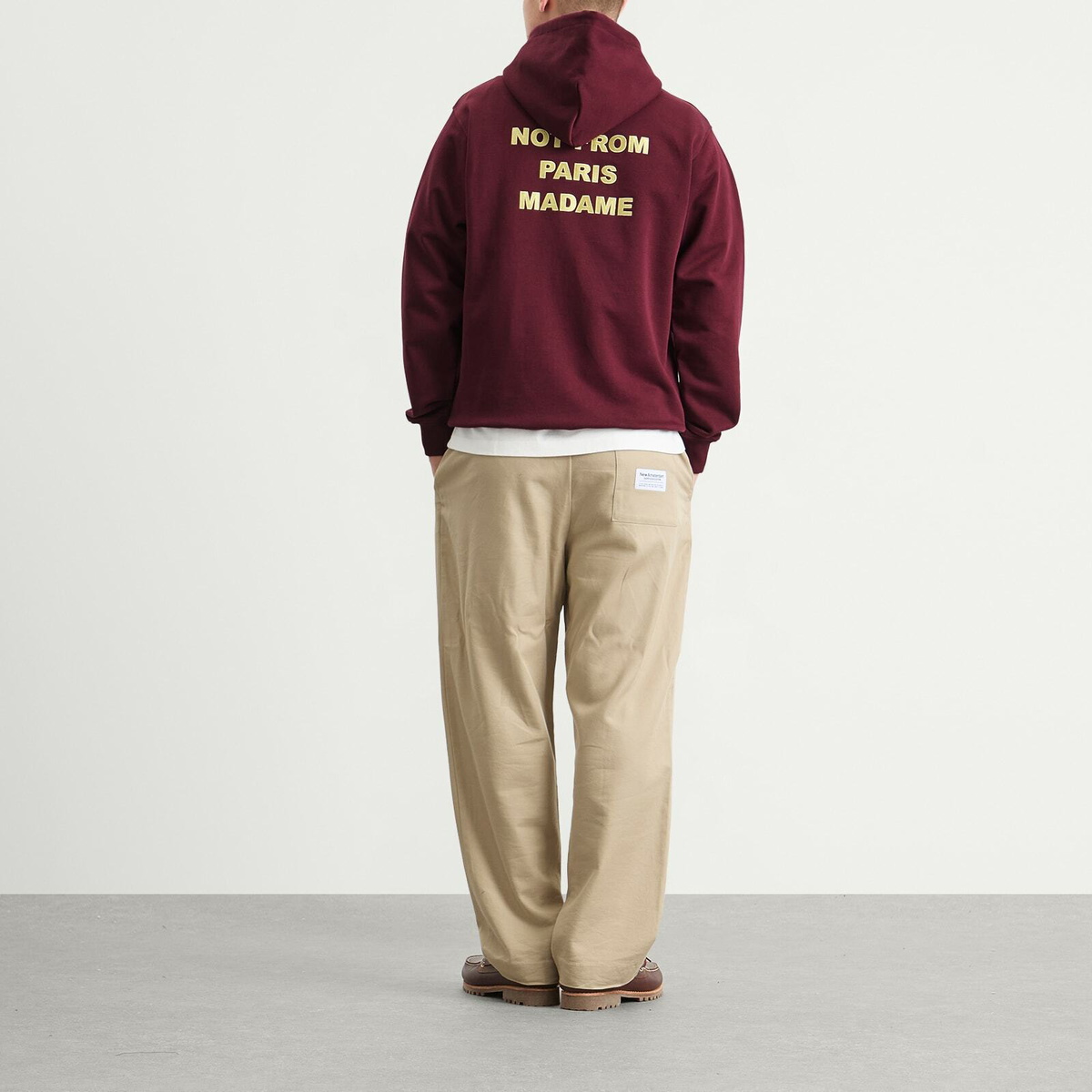Drôle de Monsieur Men's Drole De Monsieur Slogan Hoodie in Wine