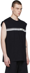 MSGM Black Cotton T-Shirt