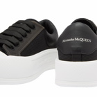 Alexander McQueen Men's Canvas Plimsole Sneakers in Black