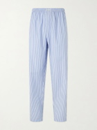 TEKLA - Straight-Leg Striped Organic Cotton Pyjama Trousers - Blue