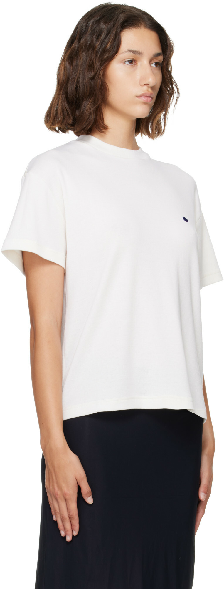 Jil Sander White Cotton Cashmere T-shirt