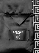 BALMAIN - Double-Breasted Logo-Jacquard Cotton Blazer - Black - IT 46