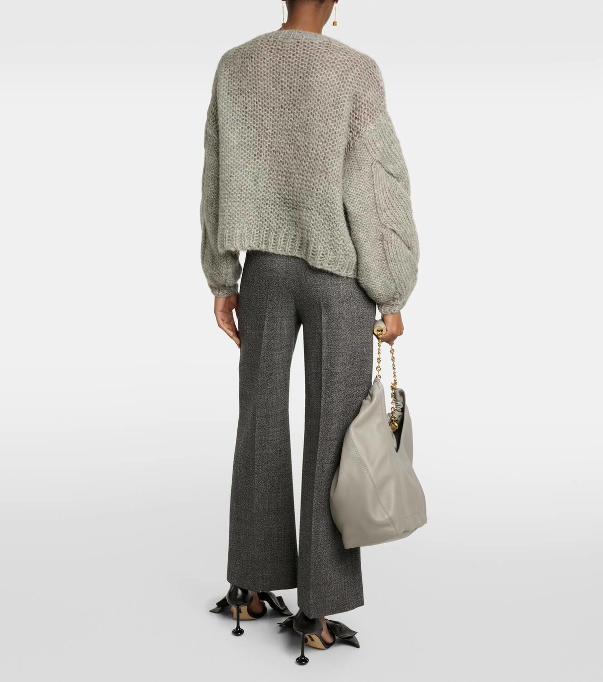 Loewe Anagram open-knit mohair-blend sweater Loewe