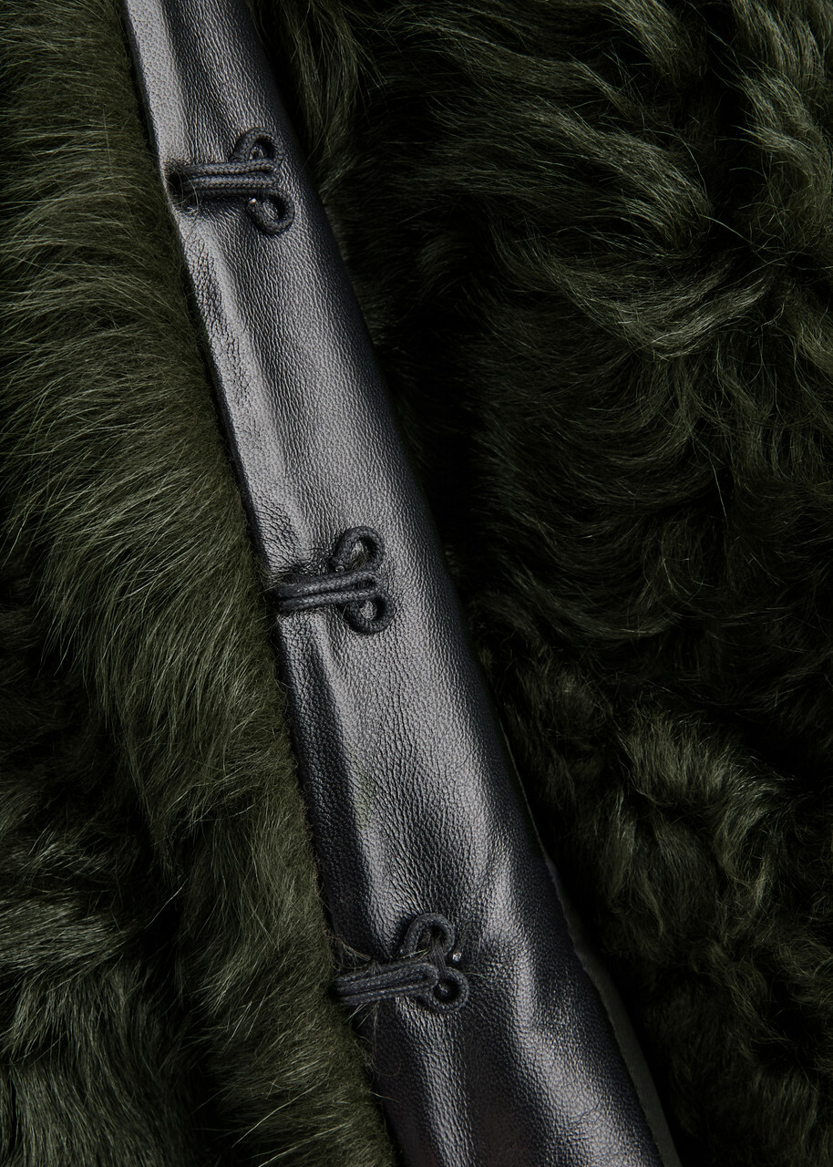 16 Arlington Bia Shearling Jacket Dark Green
