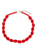 Completedworks Beaded Agate Necklace - Red - One Size