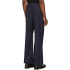Martine Rose Navy Double Flare Trousers