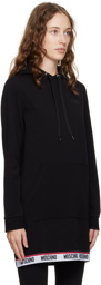 Moschino Black Bonded Hoodie