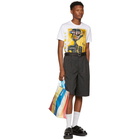 Comme des Garcons Shirt White and Yellow Basquiat Print T-Shirt