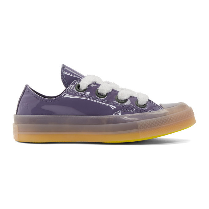 Photo: JW Anderson Purple Converse Edition Patent Chuck Taylor 70 Toy Low Sneakers