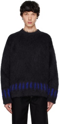 SUNNEI Navy Alpaca & Mohair Sweater
