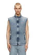 Diesel Vest in recycled nylon taslan - Jackets Mens in Blue