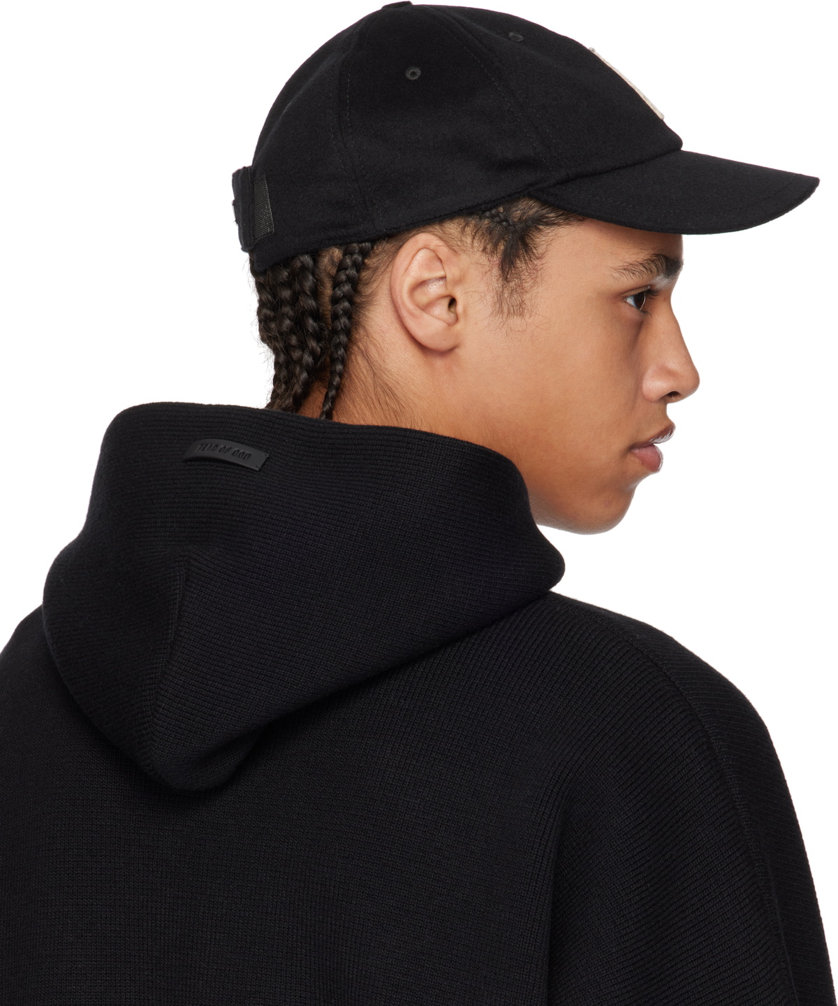Fear of God Black Wool Baseball Cap