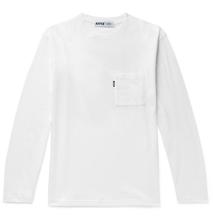 Photo: AFFIX - Printed Cotton-Jersey T-Shirt - White