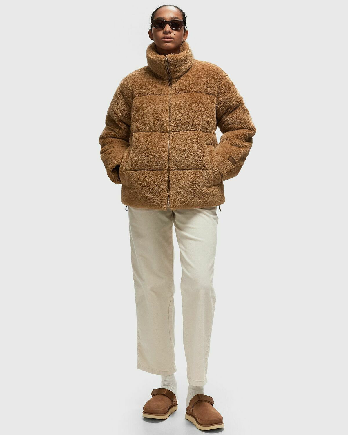 Ugg Emmalyn Uggfluff Puffer Jacket Brown Down & Puffer