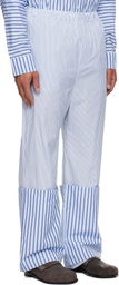 Edward Cuming Blue Turn-Up Trousers