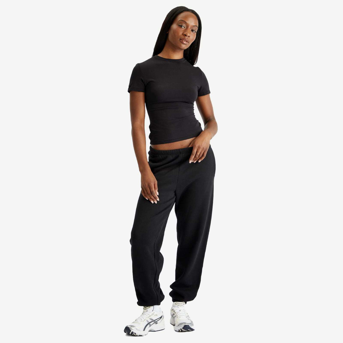 SKIMS Women's Cotton Jersey T-Shirt in Soot