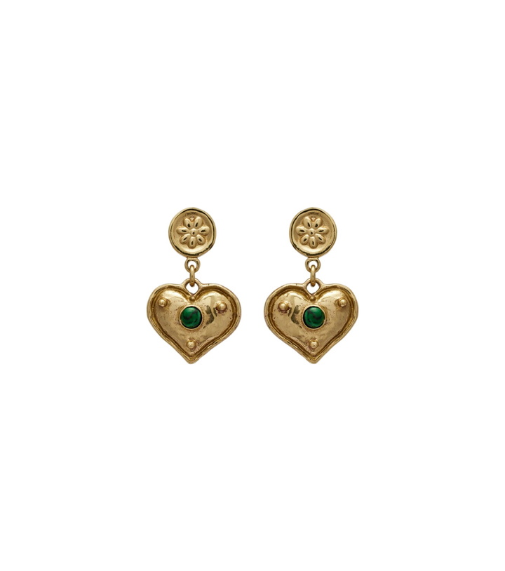 Photo: Alémais Jem Heart drop earrings
