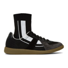 Maison Margiela Black and White Replica Sock Sneakers