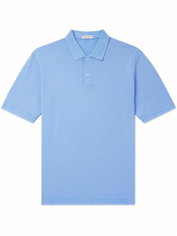 Photo: Peter Millar - Sunrise Garment-Dyed Cotton-Piqué Polo Shirt - Blue