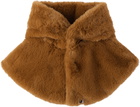 BAPE Kids Brown Baby Milo Fluffy Cape Scarf
