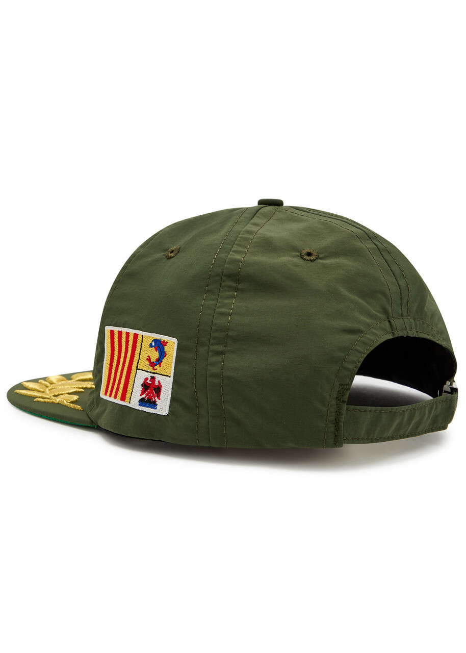 Rhude French Riviera Metallic Embroidered Nylon cap - Green - One Size