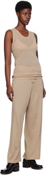 Lauren Manoogian Beige Super Fine Lounge Pants