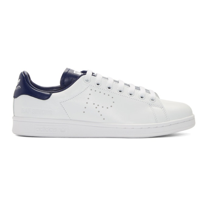 Photo: Raf Simons White and Blue adidas Originals Edition Stan Smith Sneakers