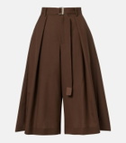Sacai Pleated belted shorts