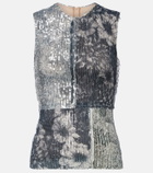 Maison Margiela Sequined patchwork top