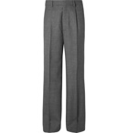 Gucci - Dark-Grey Wide-Leg Wool-Sharkskin Suit Trousers - Gray