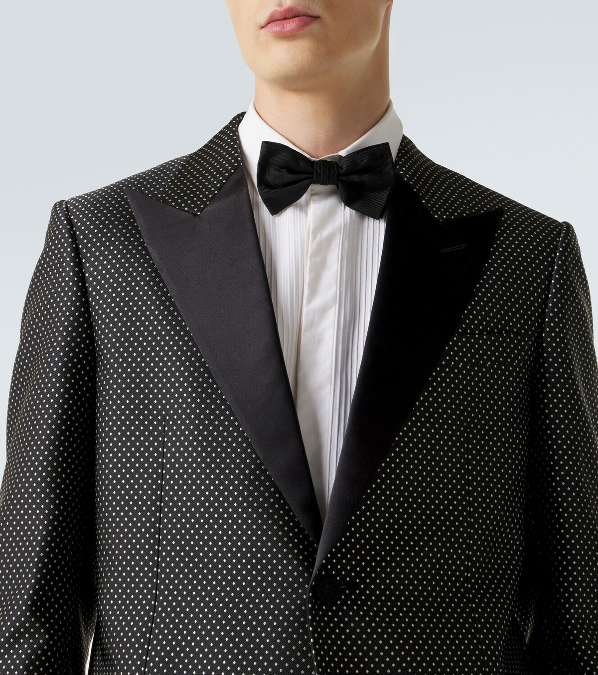 Valentino Polka-dot jacquard tuxedo jacket