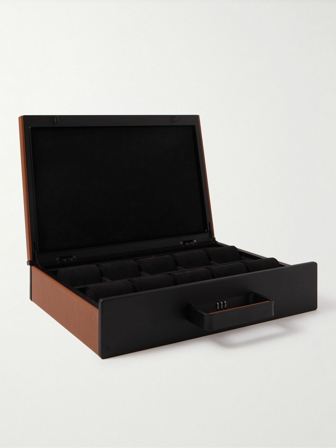 Charles Simon - Mackenzie Full-Grain Leather Ten-Piece Travel Watch Case