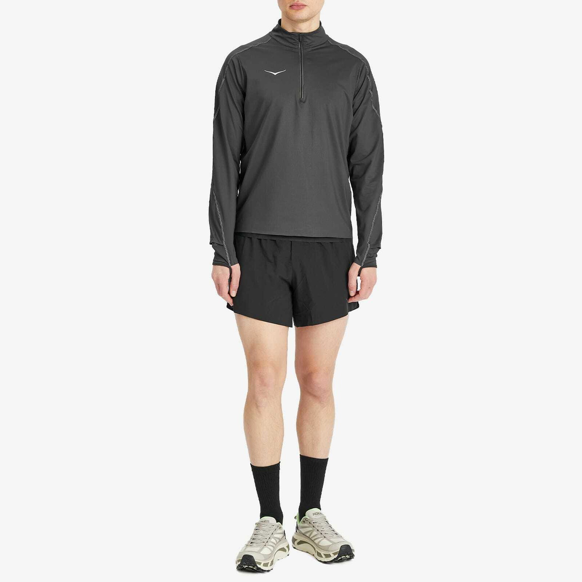 HOKA ONE ONE Men's M Glidetech Quarter Zip in Black