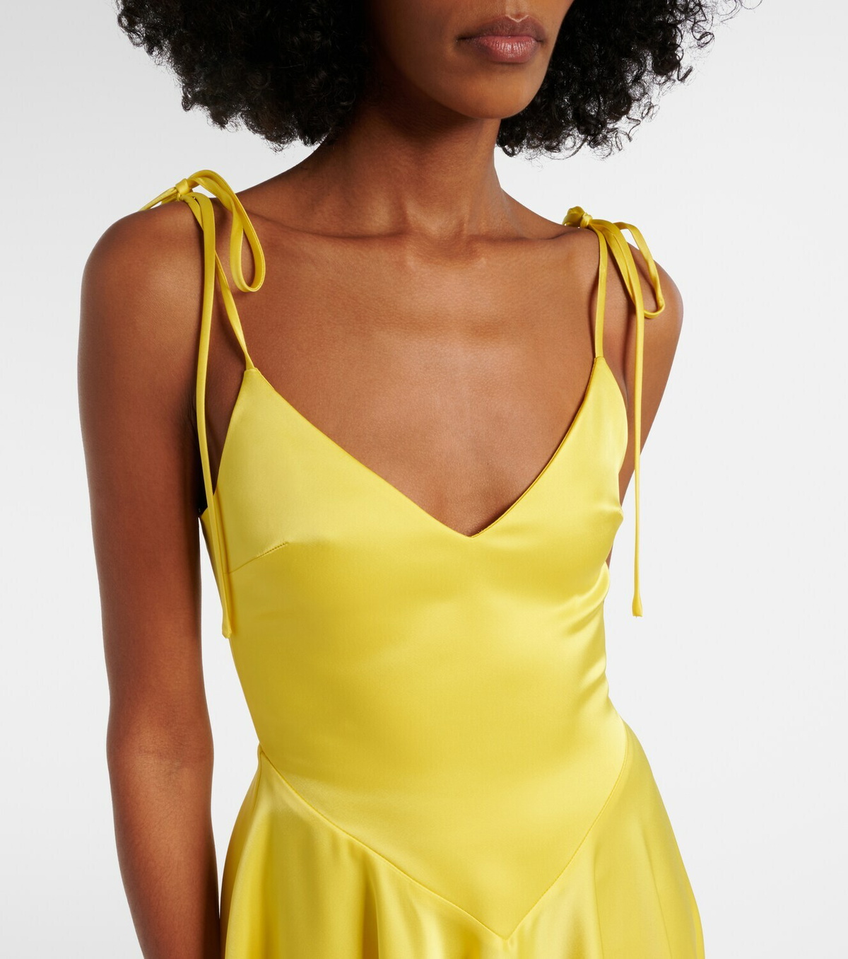 David Koma Asymmetric draped satin minidress