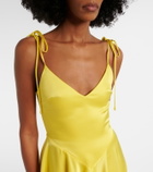 David Koma Asymmetric draped satin minidress