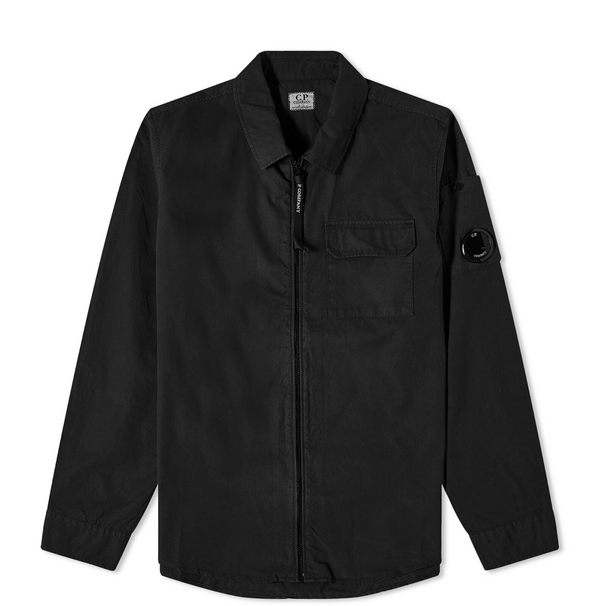 Photo: C.P. Company Undersixteen Men's Zip Overshirt in Black