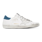 Golden Goose White and Silver Superstar Sneakers