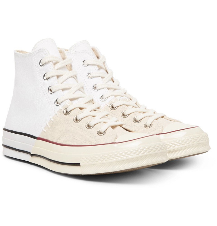 Photo: Converse - 1970s Chuck Taylor All Star Colour-Block Canvas High-Top Sneakers - White