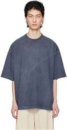 YLÈVE Blue Garment-Dyed T-Shirt