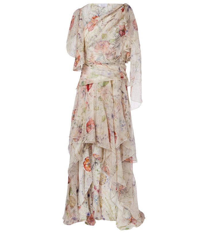 Photo: McQueen Floral asymmetric silk chiffon gown