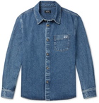 A.P.C. - Victor Logo-Print Denim Shirt - Blue