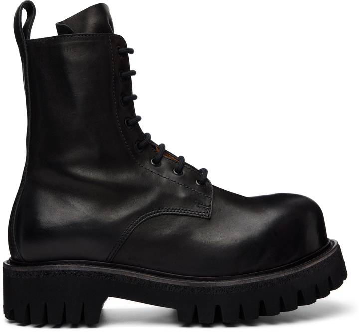 Photo: A DICIANNOVEVENTITRE Black Horse Octa Combat Boots