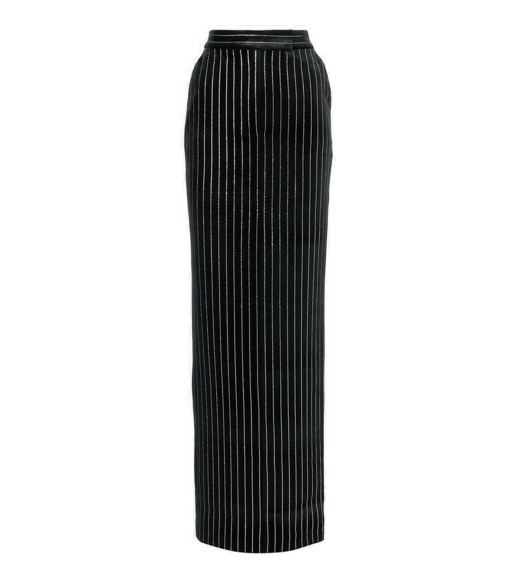 Alex Perry Embellished ruched jersey maxi skirt Alex Perry
