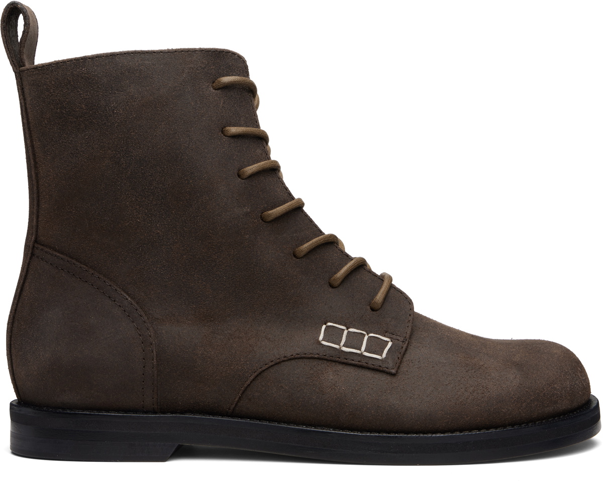 JW Anderson Brown Loafer Lace-Up Boots