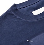 Maison Margiela - Stitched Cotton-Jersey T-Shirt - Blue
