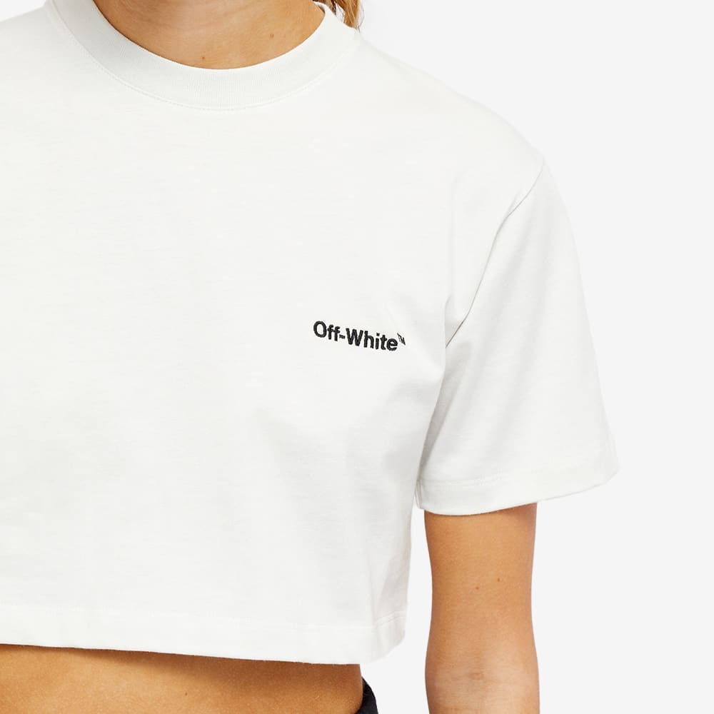 【関税込み】Off-White ホワイト Helvetica Tシャツ Off-White Women's Helvetica Logo Crop T-Shirt in White Off-White