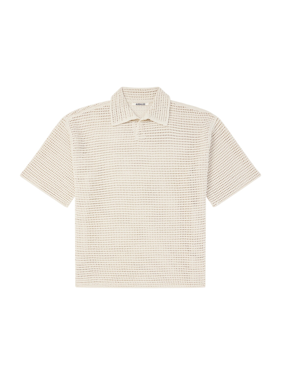 AURALEE Super High Gauge Cotton Knit Polo Auralee