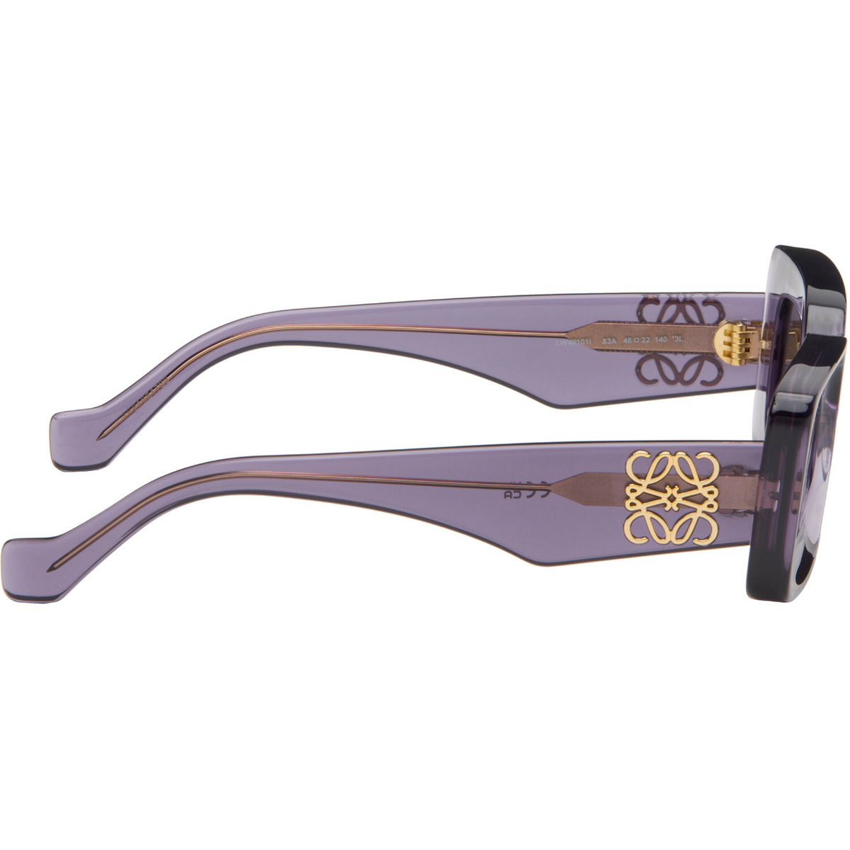 LOEWE Purple Rectangular Sunglasses