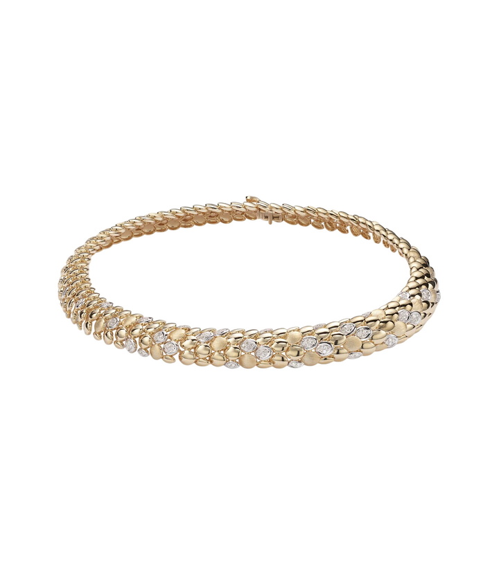 Photo: Rainbow K Blossom 14kt gold necklace with diamonds